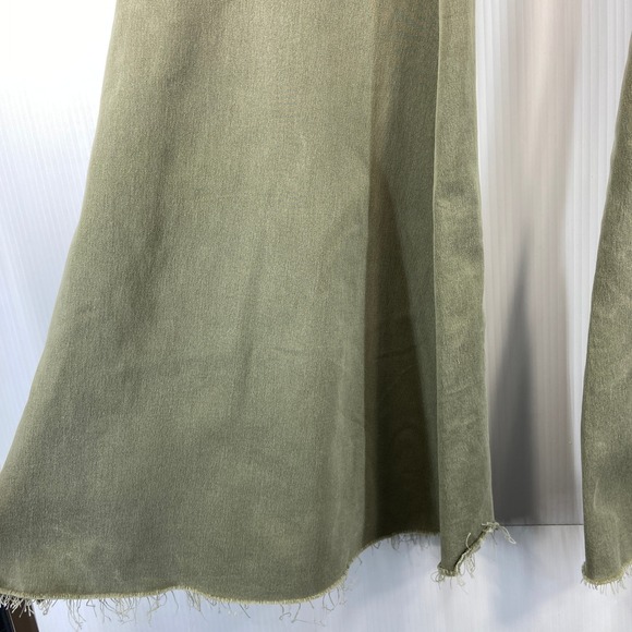 We The Free People Just Float On Flare Jeans Army Olive Green Womens 31 - Picture 5 of 11